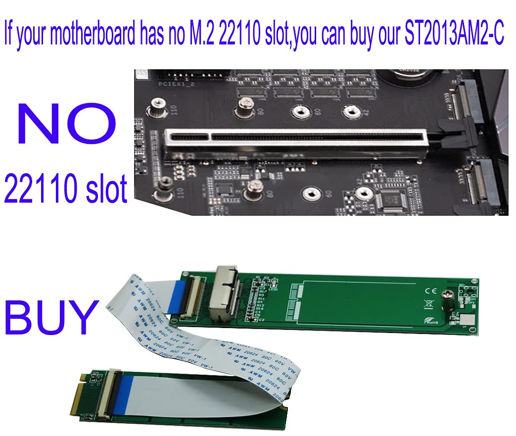 Sintech M.2 Ngff 28Pin Ssd Adapter, For Read Ssd From Macbook 2013-2015 Year In M-Key Slot (Only Fit In Desktop,Height 10Mms,Not