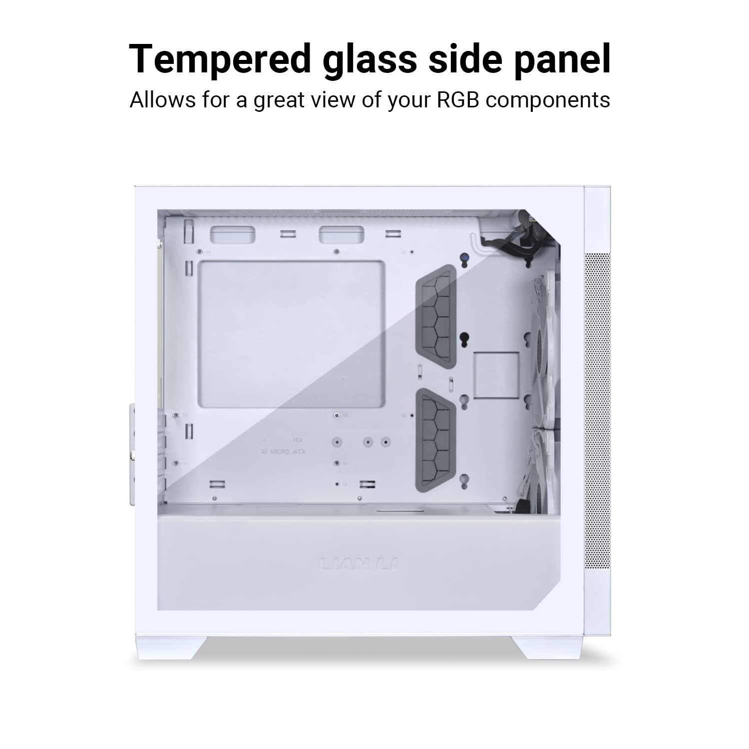 Lian Li High Airflow Micro Atx Pc Case, Rgb Gaming Computer Case, Mesh Front Panel Mid Tower Chassis With 2X140Mm Argb Pwm Fans
