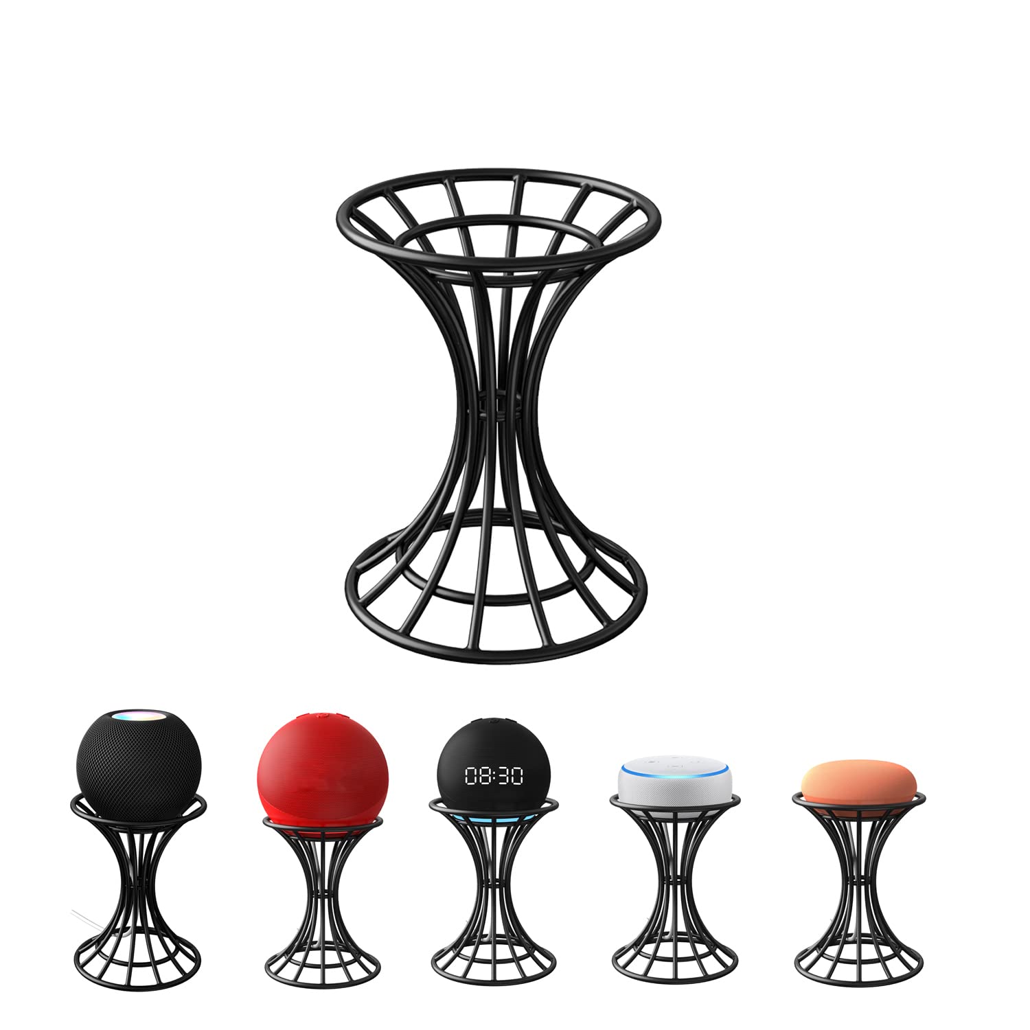 Hangcheng Smart Speaker Table Stand For Echo Dot 5Nd/4Rd/3Th/2Th Gen,Echo 4Th/ 3Rd/2Th Gen, Echo Glow, Apple Homepod Mini And Go