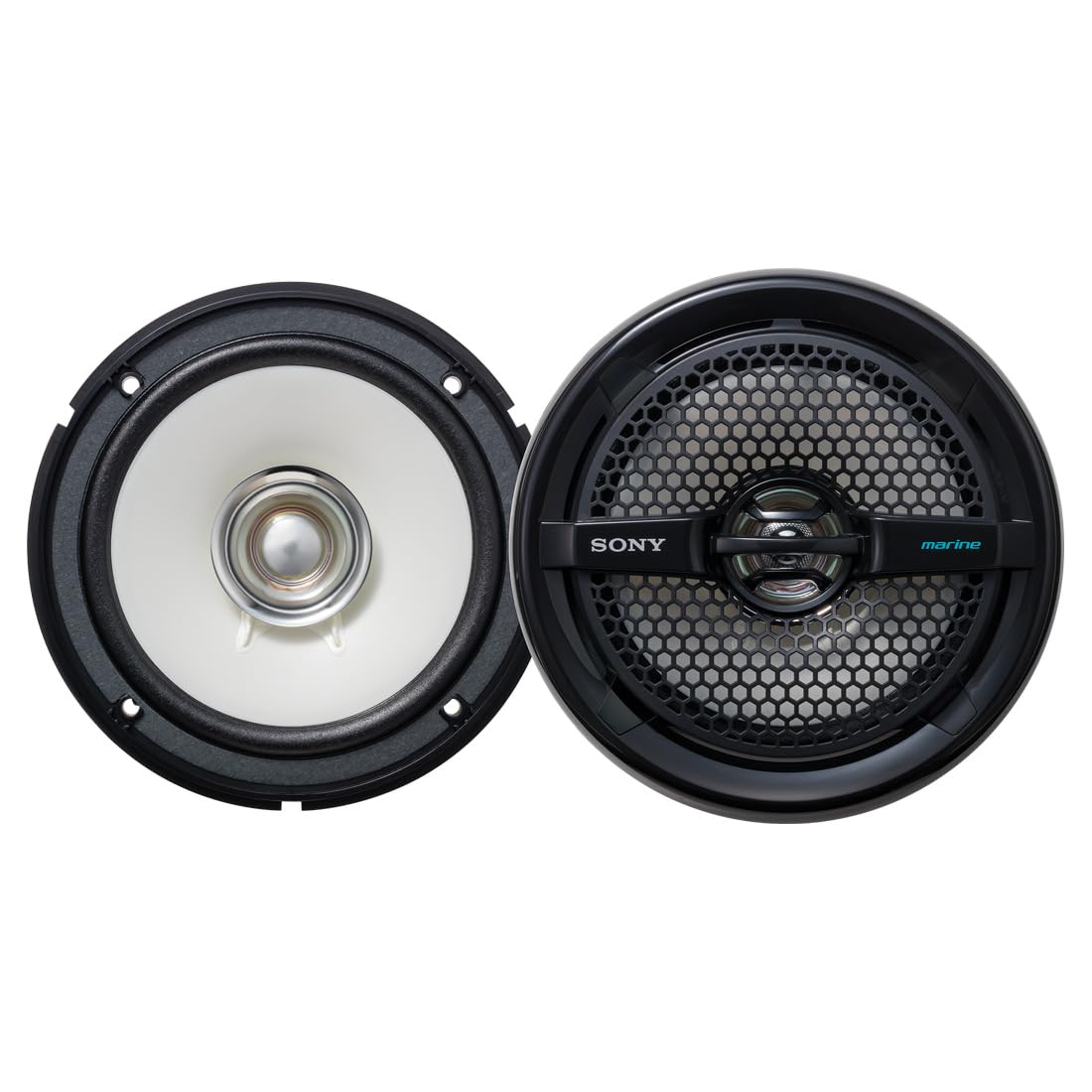 Sony XS MP1611 Dual Cone Marine Speakers, Black