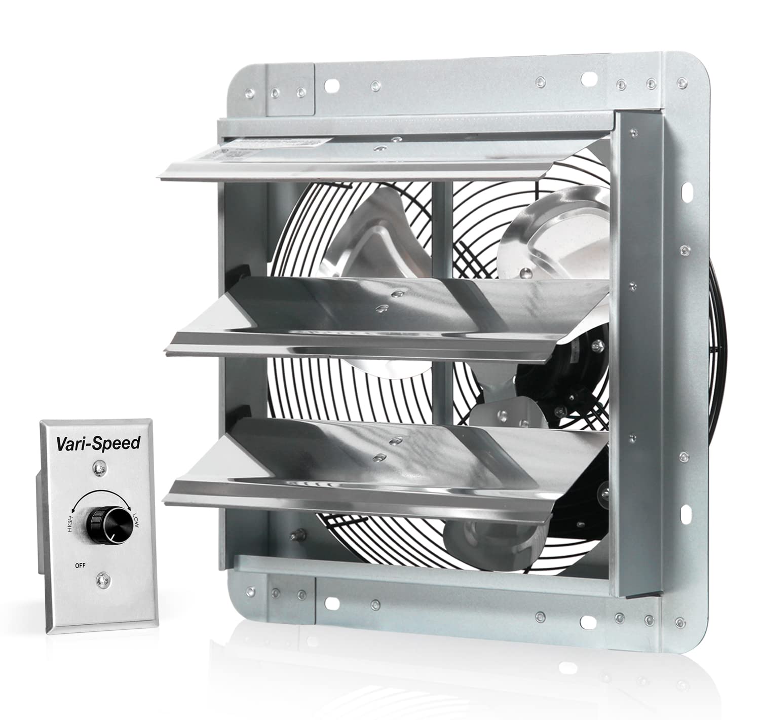 Ken Brown 20 Inch Shutter Exhaust Fan With 1.65 Meters Power Cord Wall Mounted, High Speed 3500Cfm, Vent Fan For Garages And Sho