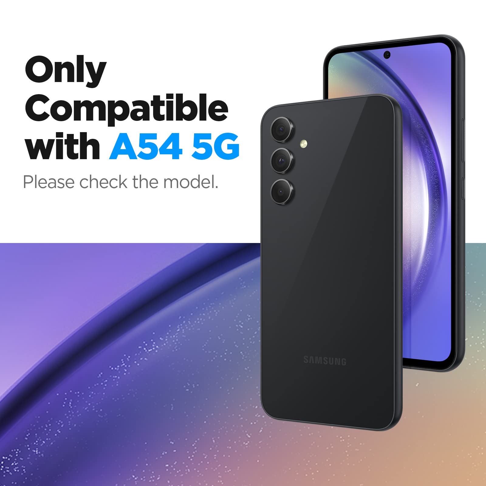 Spigen Tempered Glass Screen Protector Glastr Alignmaster] Designed For Galaxy A54 5G   2 Pack