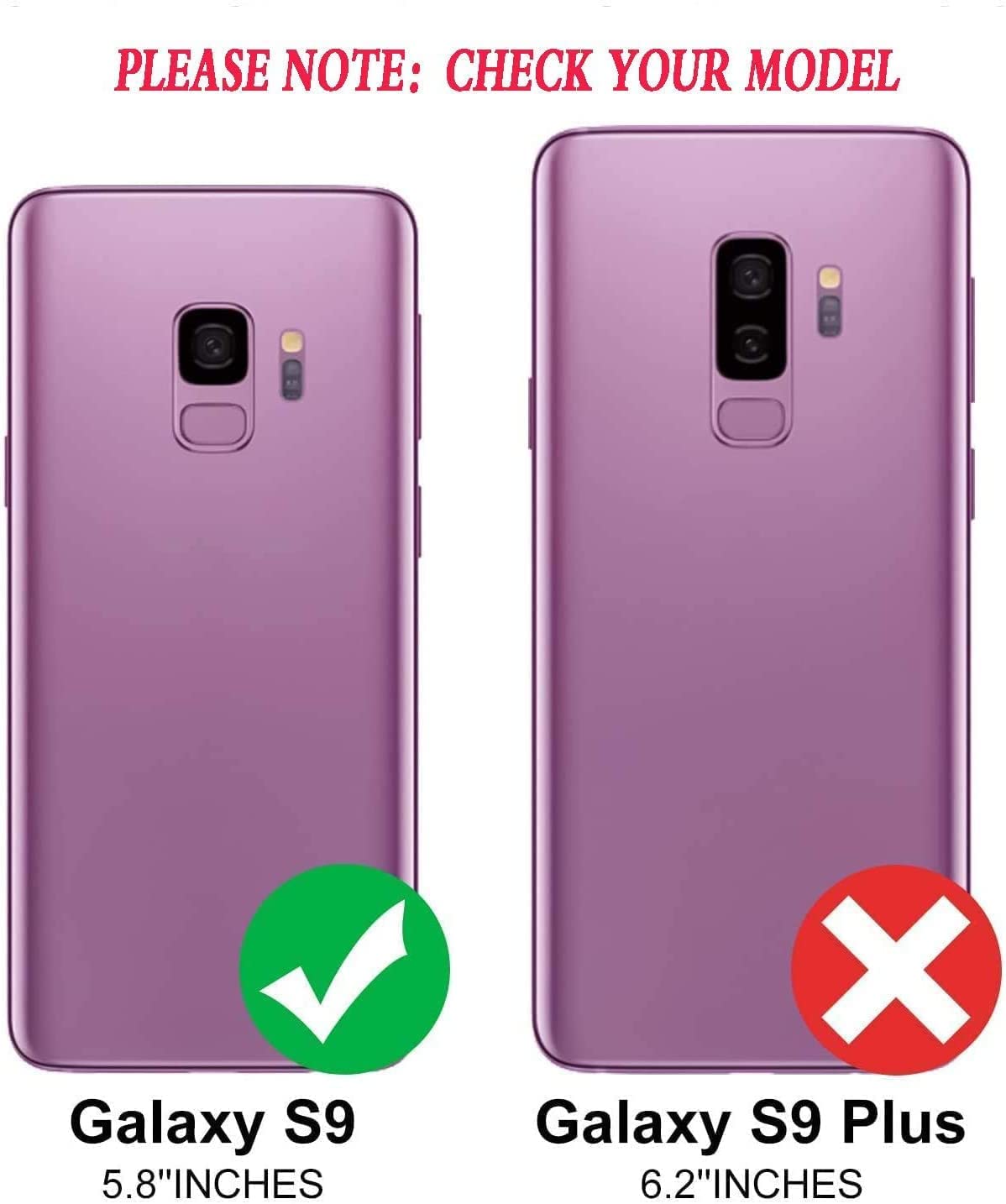 Hong Amy For Galaxy S9 Case, Samsung Galaxy S9 Case With Self Healing Flexible Tpu Screen Protector [2 Pack], 3 In 1 Full Body S