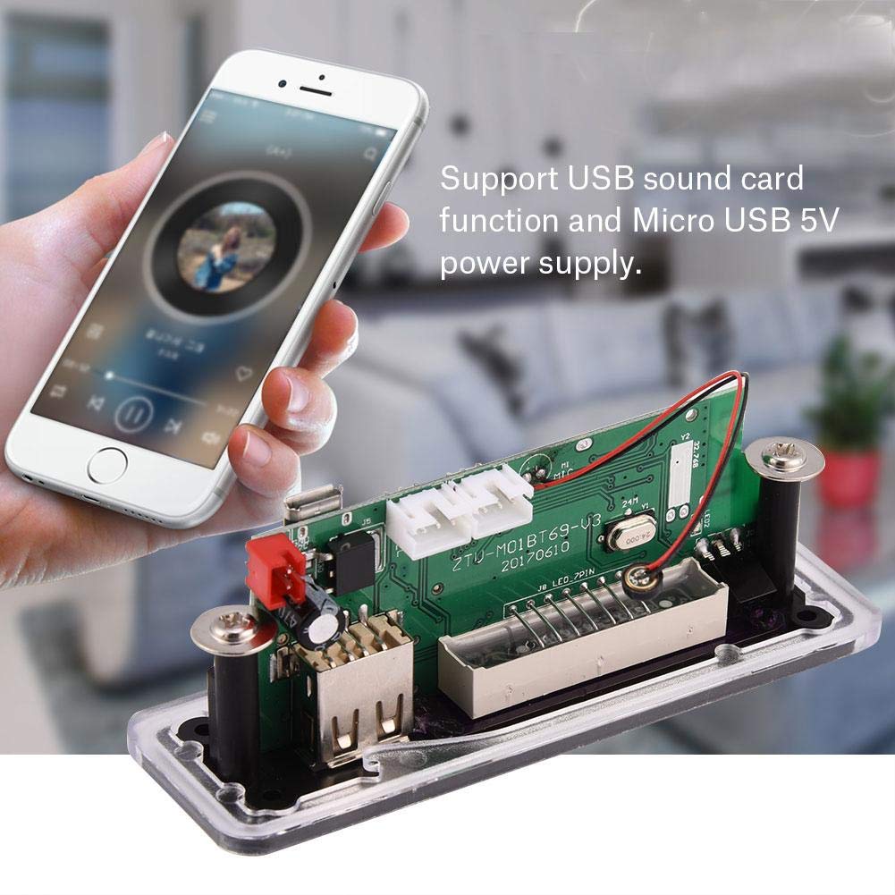 Usb Decoder Board 12V Mp3 Decoder Module, Usb/Bluetooth/Sd Card/Fm Radio Wma Decoder Boa ...