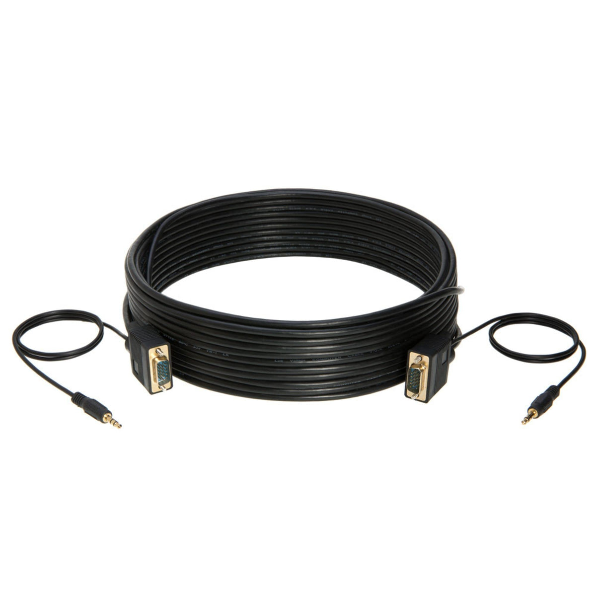 Cables Direct Online 50Ft Svga + Audio Monitor Cable   Male To Male Vga To Vga 1080P For Pc, Projector, Laptop, Tv