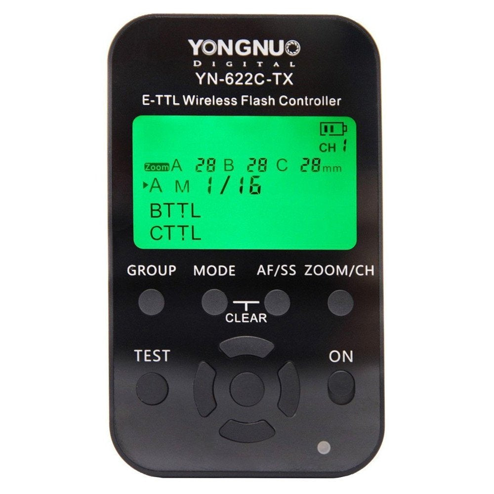 Yongnuo Yn622C Tx Yn622C Tx 7 Channel E Ttl Wireless Flash Controller With Lcd Interface For Canon Dslr/ Yn622C/ Yn622C Ii/ Yn68