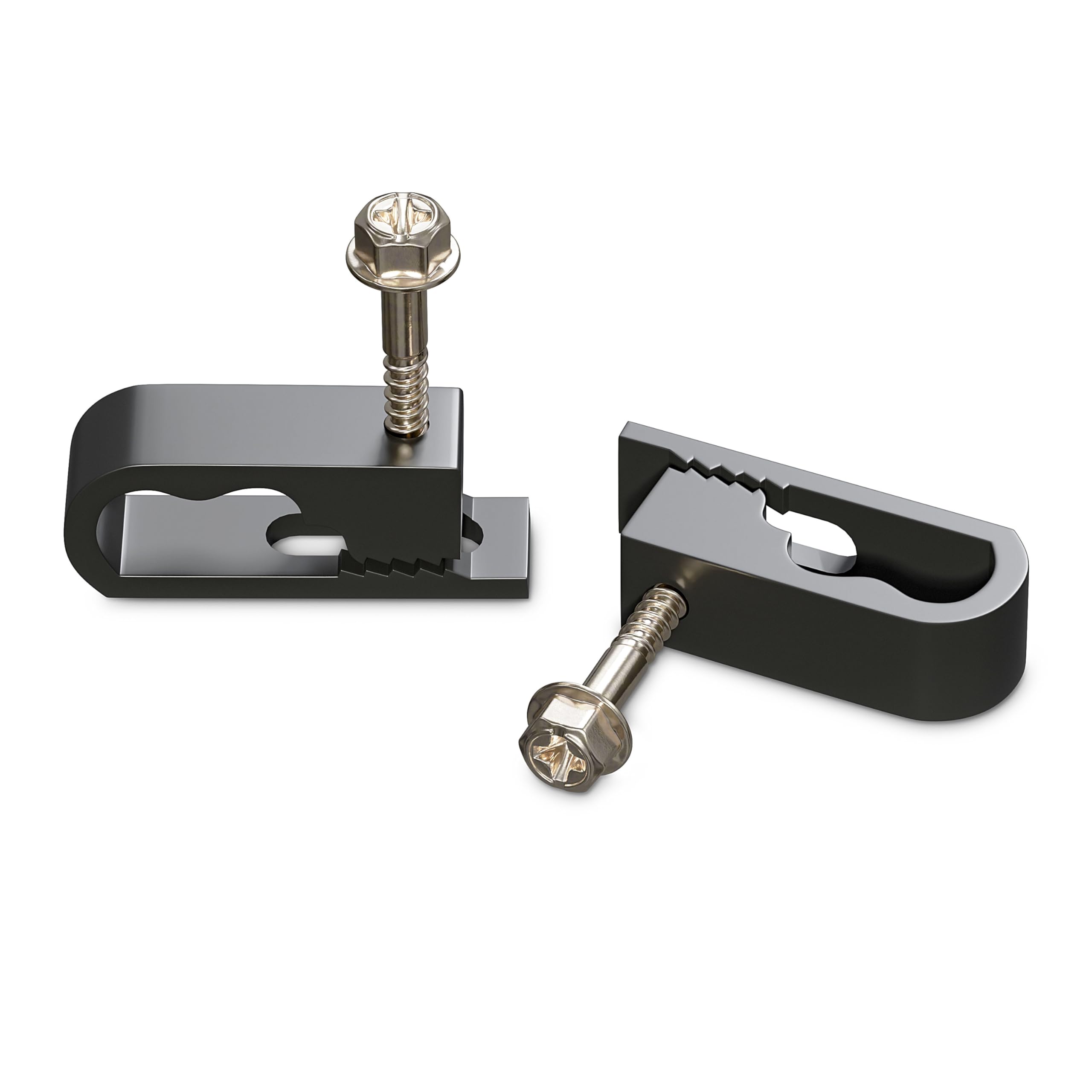 The Cimple Co   Dual, Twin, Or Siamese Coaxial Cable Clips, Cat6, Electrical Wire Cable Clip, 1/2 In Screw Clip And Fastener, Bl