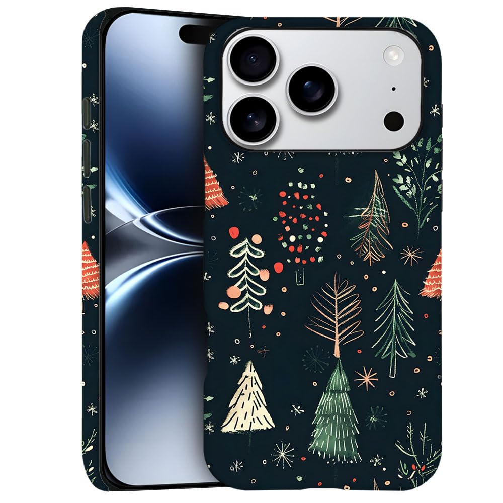 Case for iPhone 17 Pro - Slim Fit Anti-Scratch Phone Case for Girl Women - Cute Christmas Tree (Frosted)