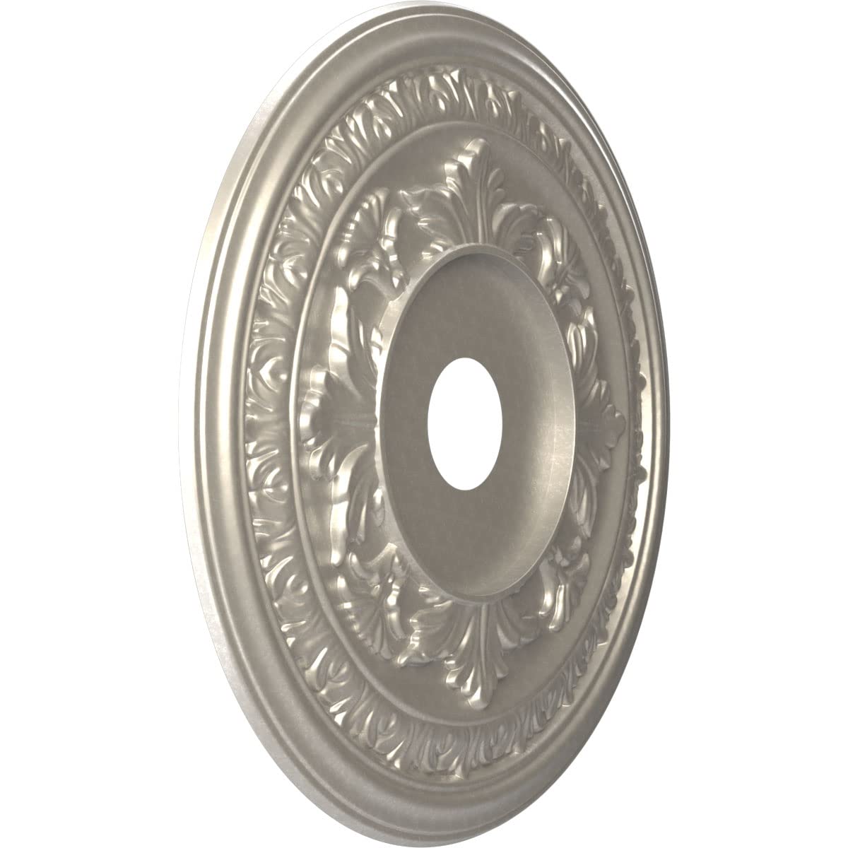 Ekena Millwork Cmp22Babal Baltimore Thermoformed Pvc Ceiling Medallion (Fits Canopies Up To 7 3/4), 22Od X 3 1/2Id X 1P, Bright