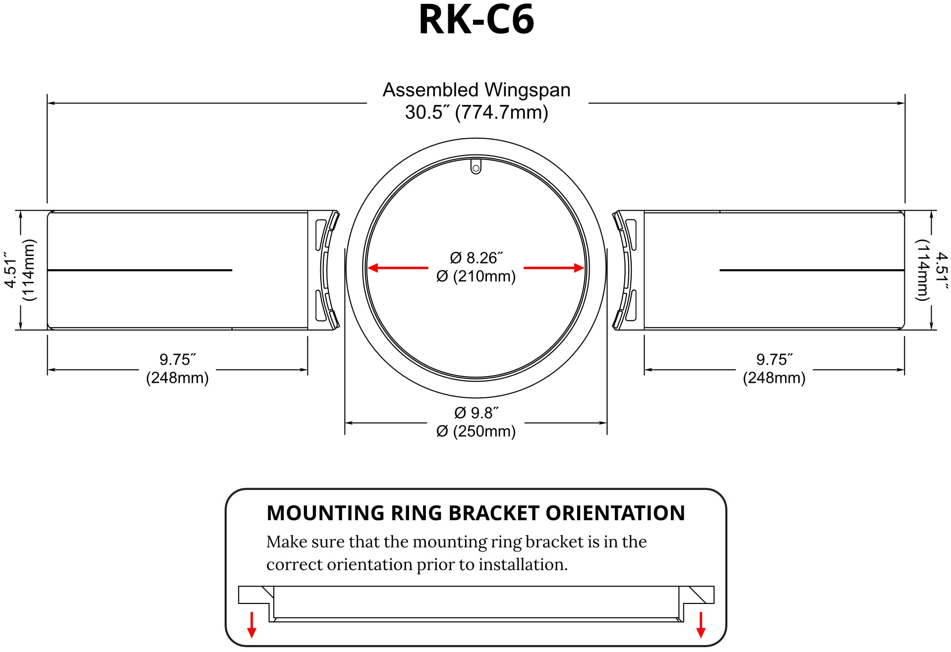 Earthquake Rk-C6 V2 New Construction Rough-In Kit For 6.5-Inch Ceiling Speakers, One Pair