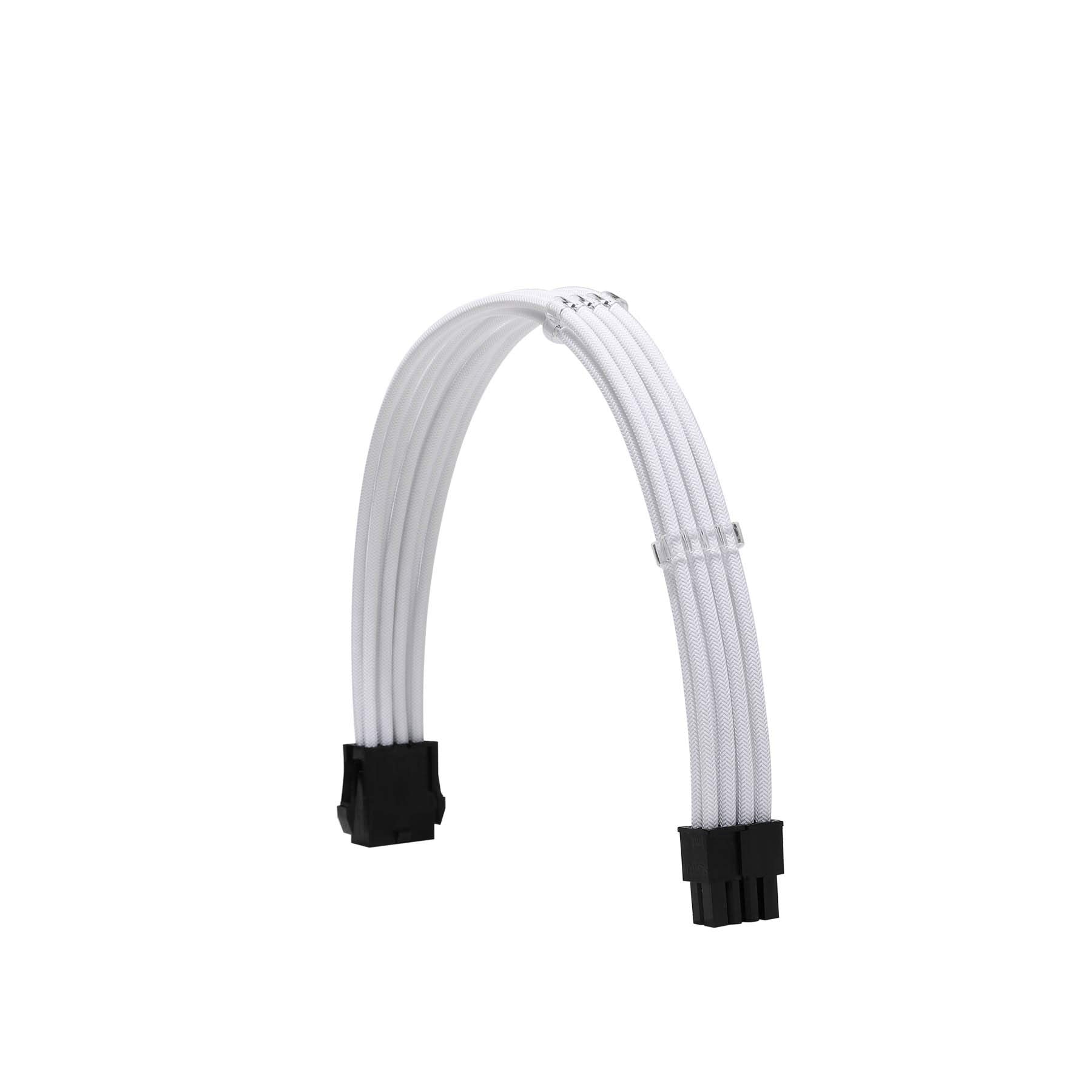 Formulamod Sleeve Extension Power Supply Cable Kit 18Awg Atx 24P+ Eps 8 P+Pci E8 P With Combs For Psu To Motherboard/Gpu (White)