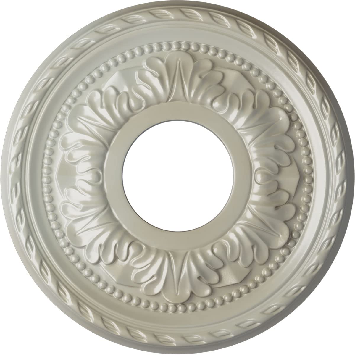 Ekena Millwork CM11PMFBS 11-3/8 x 3-5/8 x 7/8 Palmetto Ceiling Medallion, Flash Blue