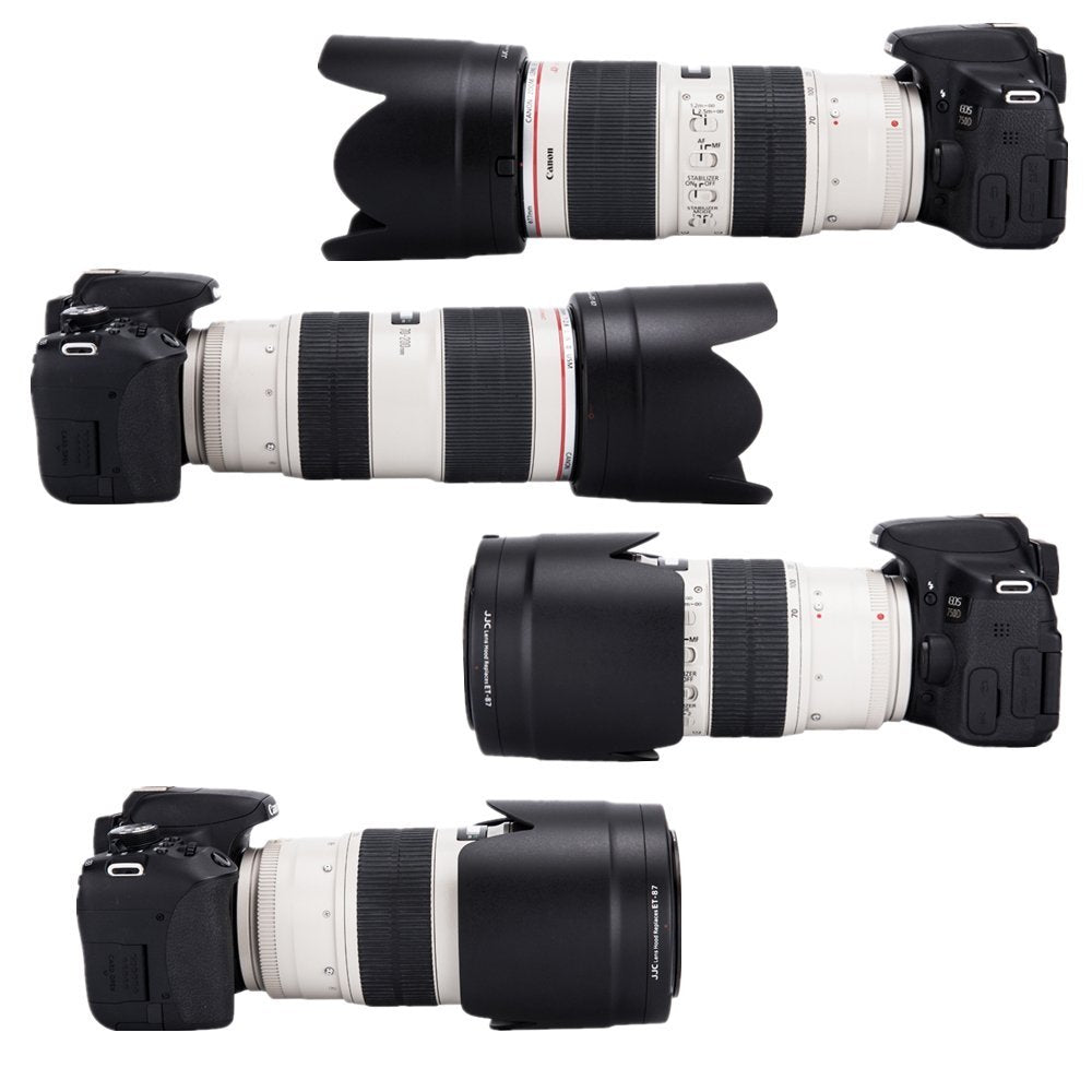 Jjc Dedicated Reversible Lens Hood Shade For Canon Ef 70-200Mm F/2.8L Is Iii Usm & Canon Ef 70-200Mm F/2.8L Is Ii Usm Lens Repla