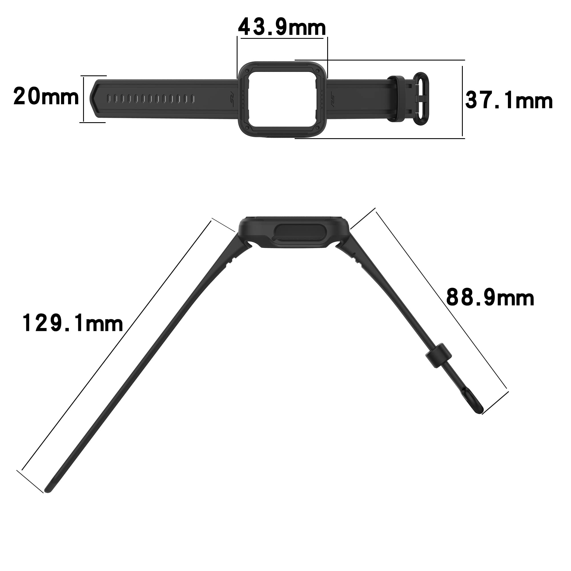 Ninehorse Replacement Strap For Redmi Watch 2 Lite Band With Protective Case,Rugged Case Band For Xiaomi Mi Watch Lite/Mi Watch