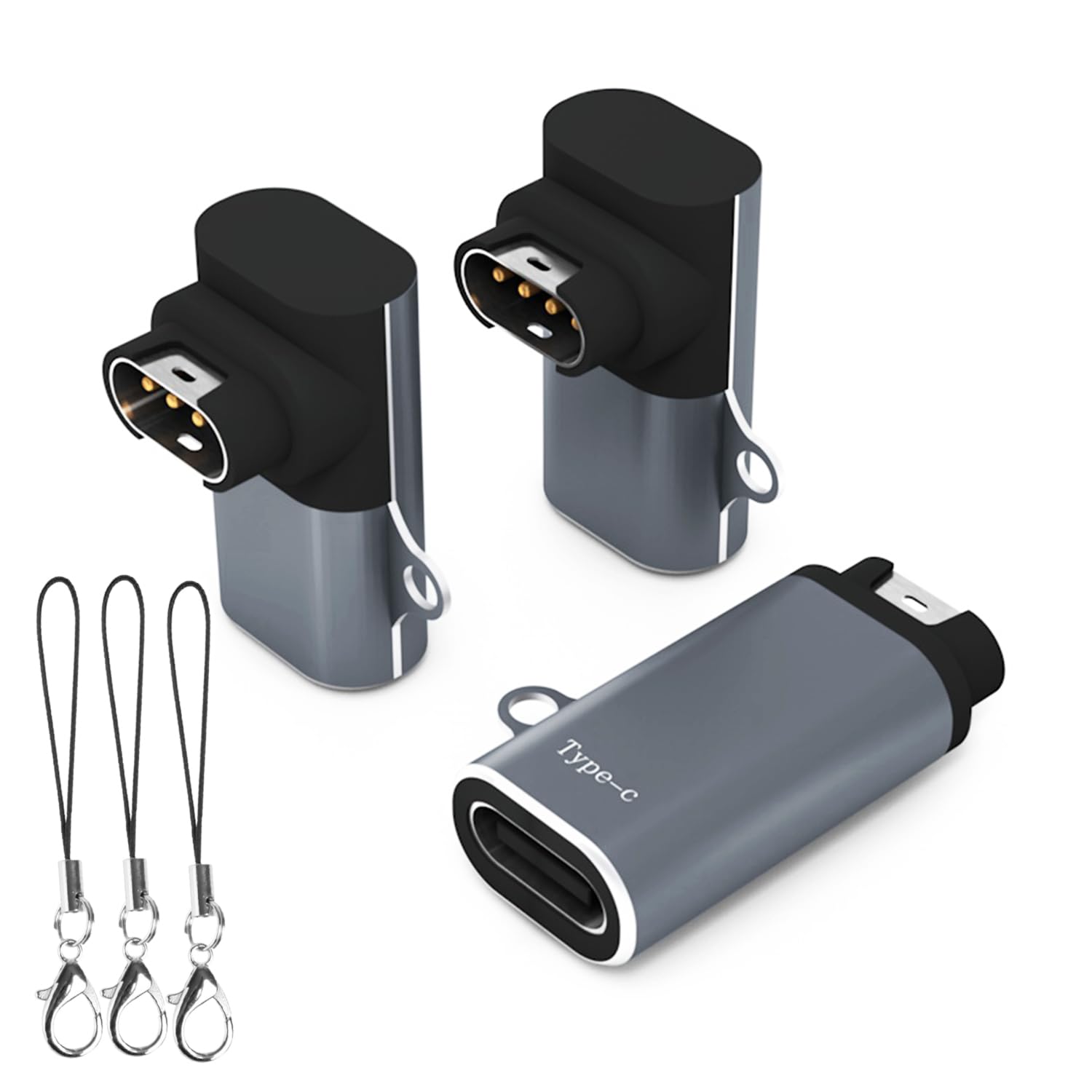 Charger Adapter For Garmin Watch (3 Pack), Usb C Watch Cable Converter For Fenix 8/7/7X/7S,Vivoactive 5/4/4S,Forerunner 965/265/
