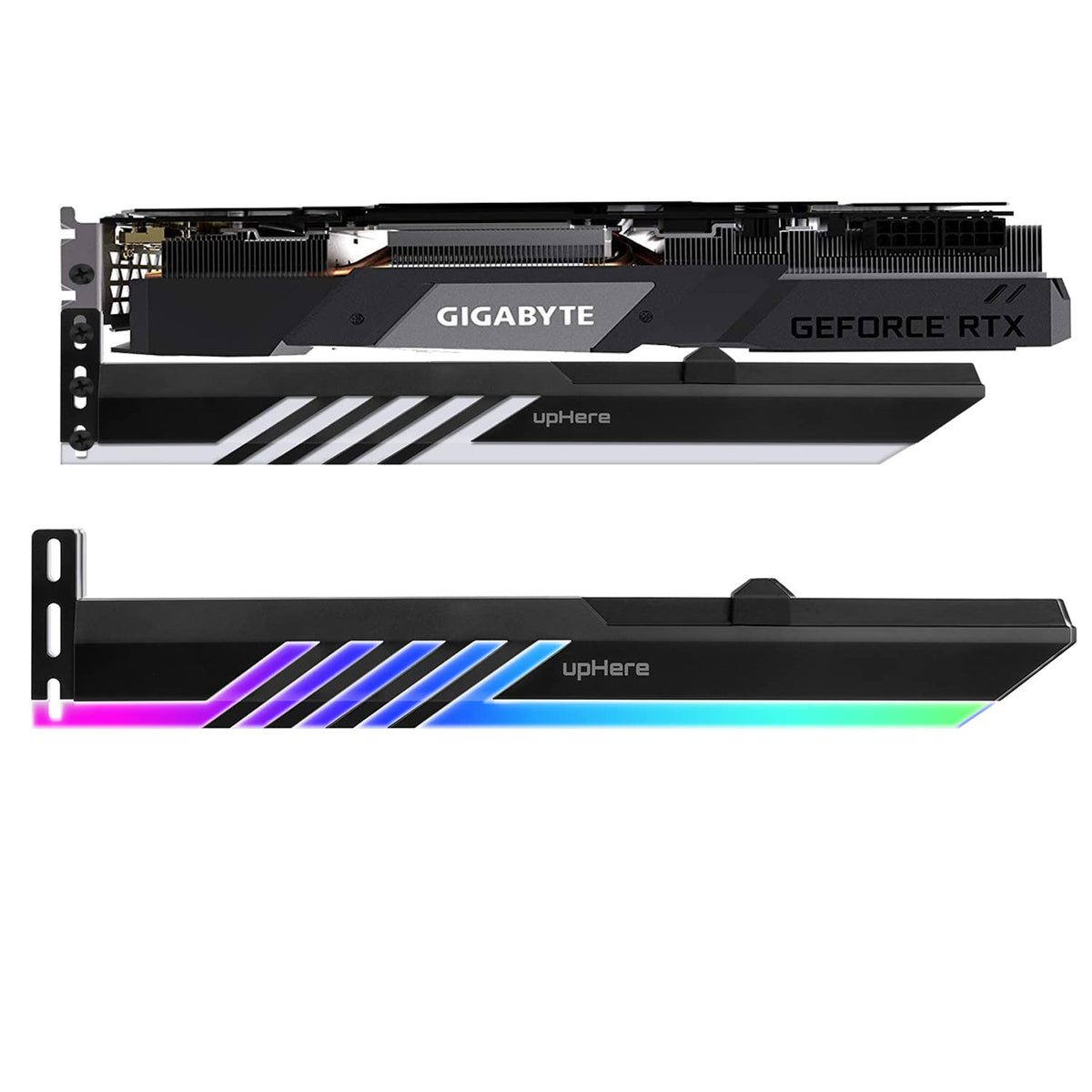 Uphere 5V 3 Pin Addressable Rgb Graphics Card Gpu Brace Support Holder,Support Video Card Sag Holder/Holster Bracket Gl28Argb