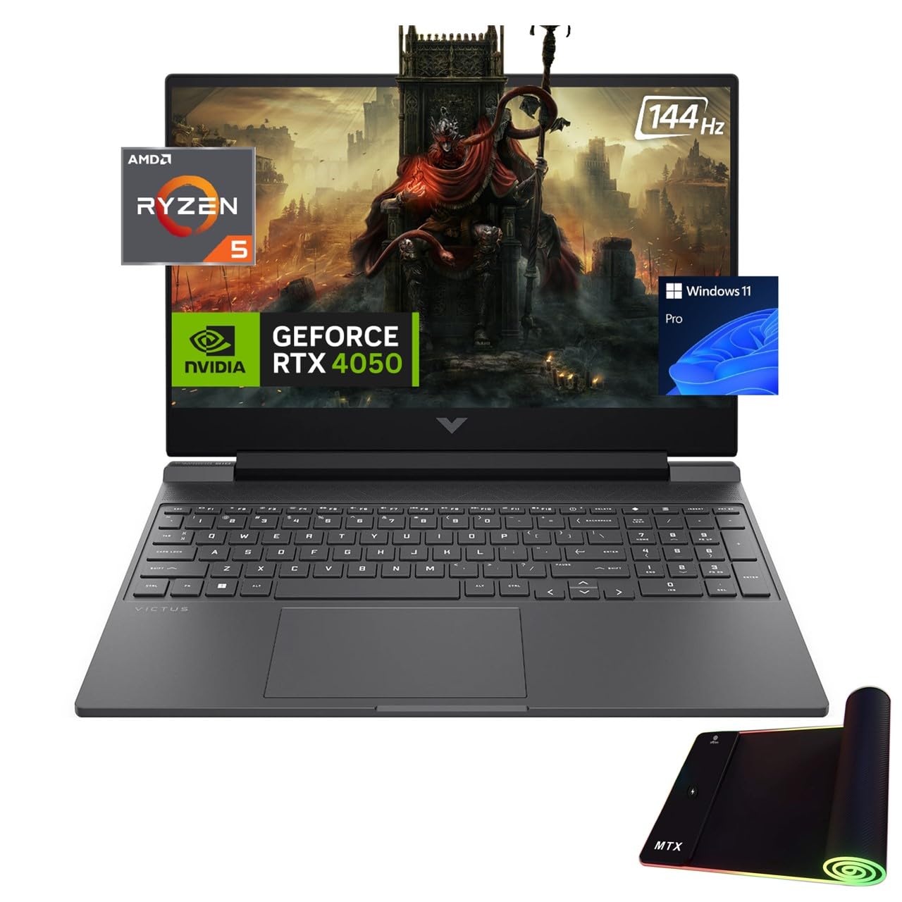 HP Victus Gaming Laptop, 15.6 FHD IPS 144Hz Display, Ryzen 5-8645HS (Up to 5.0GHz), GeForce RTX 4050, 64GB DDR5, 2TB PCIe 4.0, W