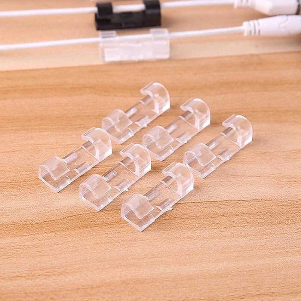 Brightzone Cable Clips Desk Organizer SelfAdhesive Multipurpose Drop Wire Holder Plastic Cord Management Clips For Office And H