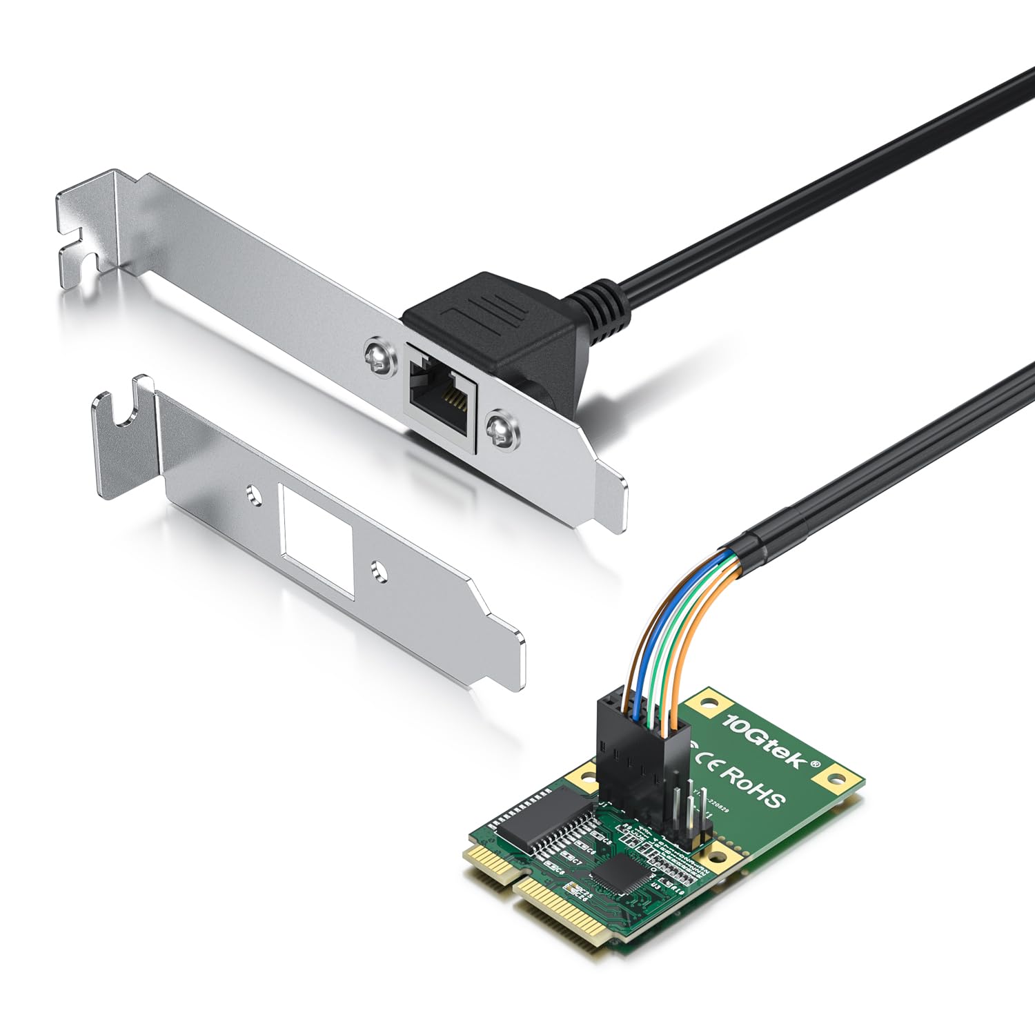 Mini Pcie 2.5G Ethernet Network Card, Realtek Rtl8125 Controller, 10/100/1000/2500 Mbps Single Rj45 Port, 2.5 Gigabit Nic With 0