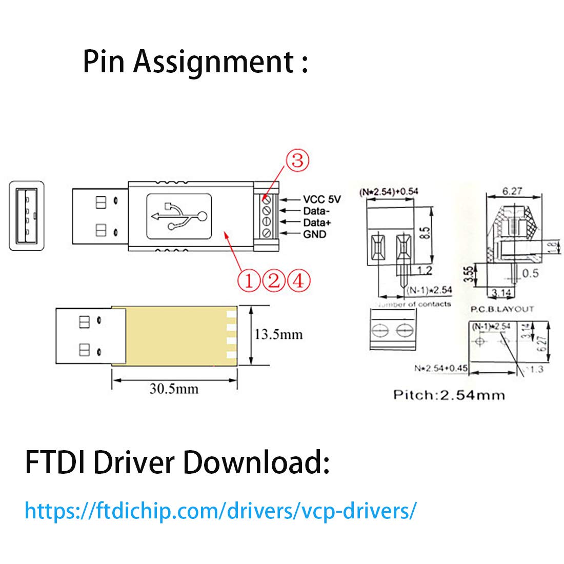 Rs485 To Usb Converter Adapter With Ft232Rl Chip For Smart Meter (Transparent Shell)