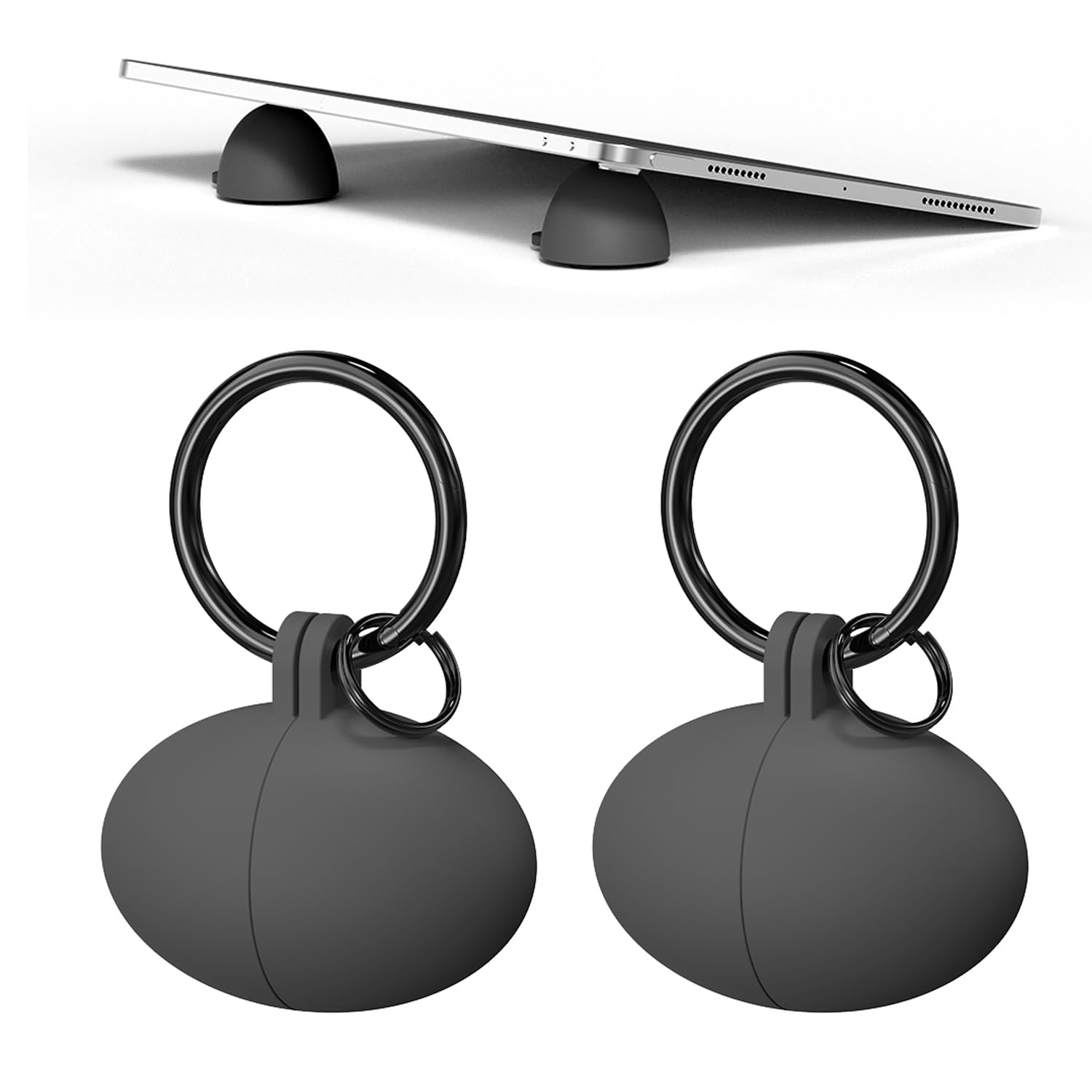 be2webo Portable Egg Keyring Style AntiSlip Silicone Laptop & Pad Stand 2set(4pcs)  Ergonomic Viewing, Typing, Drawing, Coolin
