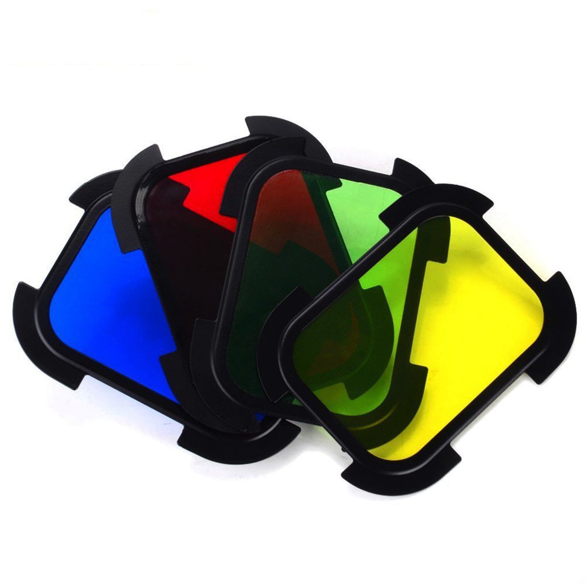 Godox Bd 07 Barn Door Compatible For Godox Ad200 Ad200Pro Pocket Speedlite Flash Head, With Detachable Honeycomb Grid And 4 Colo