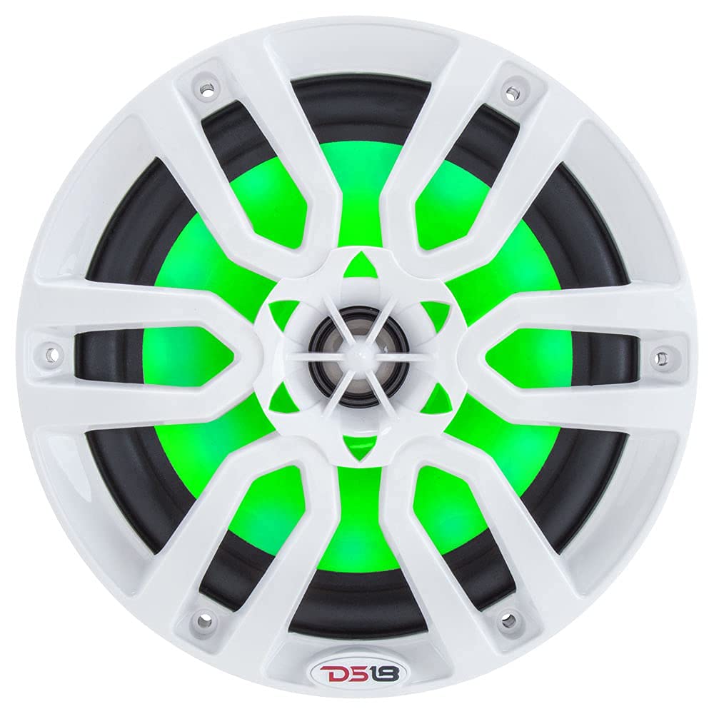 Ds18 Hydro Nxl-6 - High End Coaxial Speaker Pair - 2-Way Marine Speaker W/Integrated Rgb Lights - 300 Watt - 100% Uv Stable - Wa