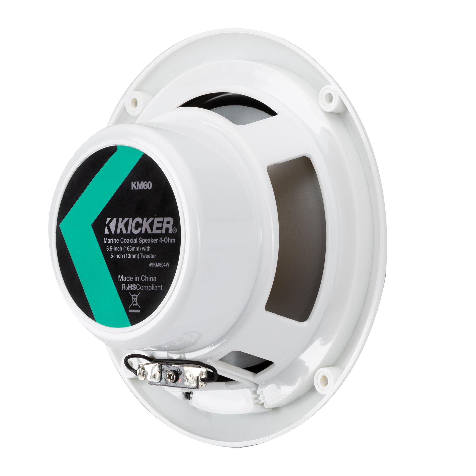 Kicker 49Km604W Km 6.5'' 4O Marine Coaxial Speakers   Pair