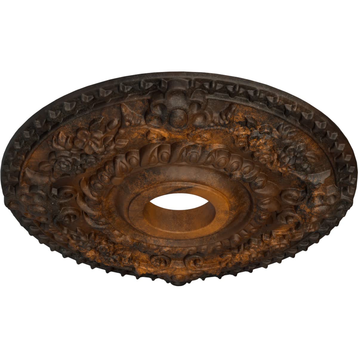 Ekena Millwork Cm18Rorus Rose Ceiling Medallion, Rust