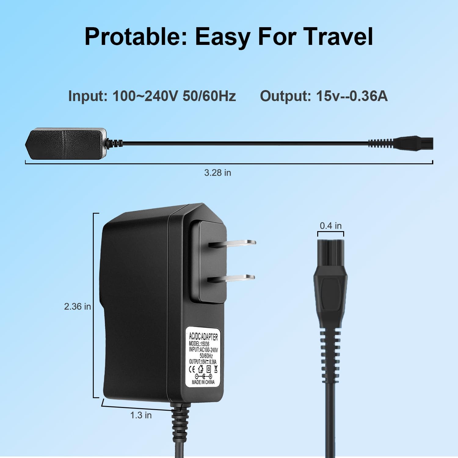 Hq8505 Charger For Philips Norelco 7000 5000 3000 8000X 8500X 9000 Series Mg7 S1560 Electric Beard Trimmer 15V Ac Adapter Power