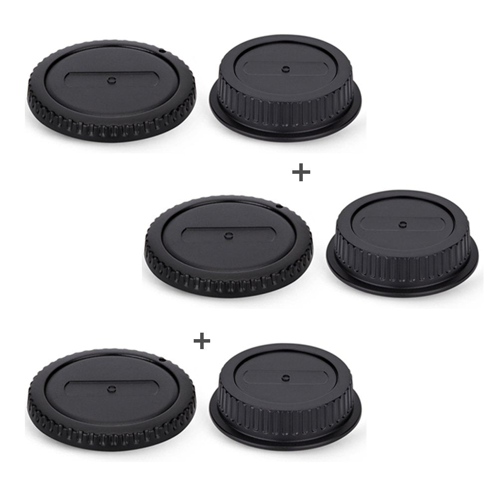 Rear Lens Cap & Body Cap Cover Set For Canon Ef Ef S Mount Camera 90D 80D 77D 70D T8I T7 T7I T6 T6I T5I Sl3 Sl2 7D Mark Ii 6D Ma