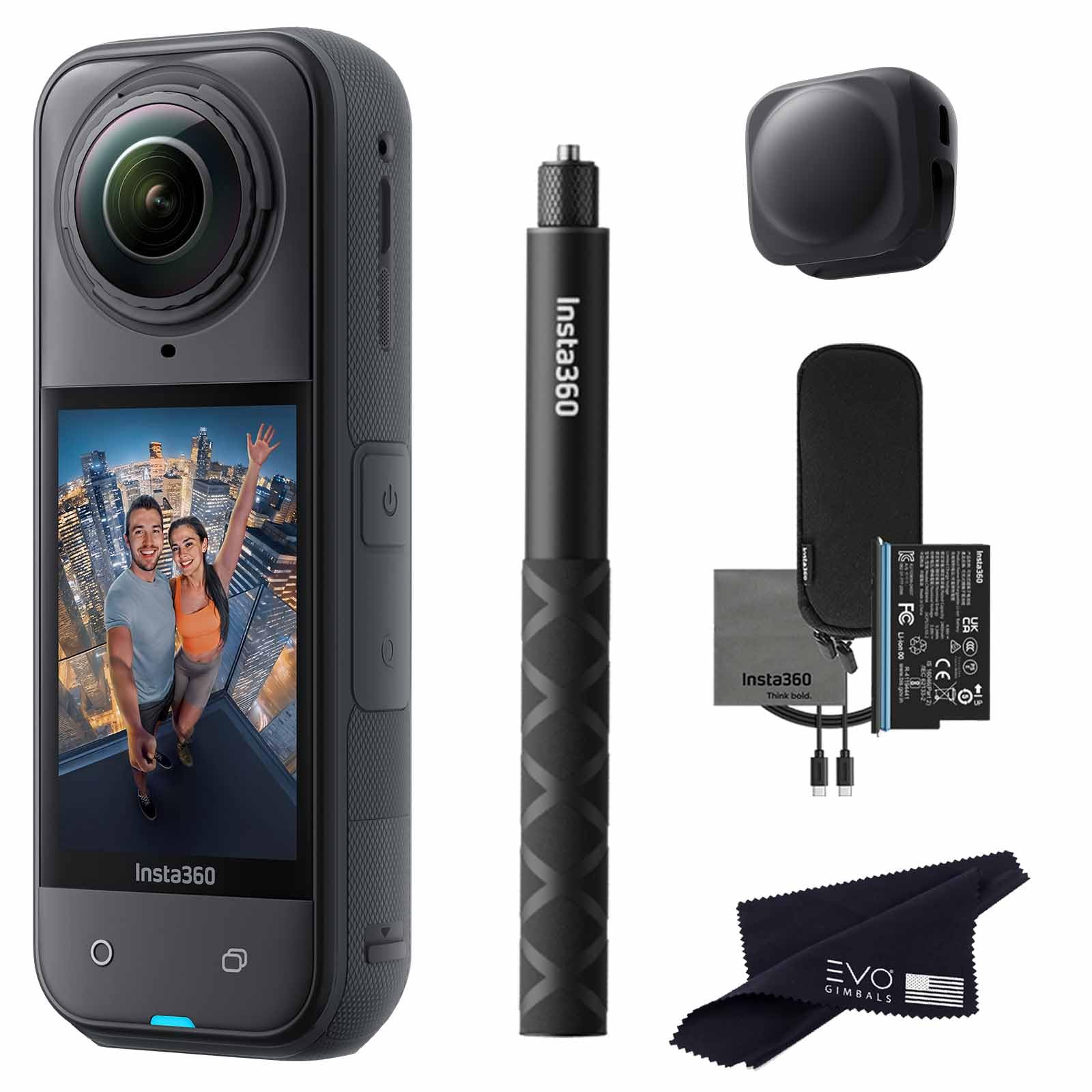 Insta360 X5 Basic Bundle-8K Waterproof 360 Action Camera With 1/1.28'' 48Mp Sensors, 8K 360 Hdr Video, 72Mp 360 Photo, 4K Single