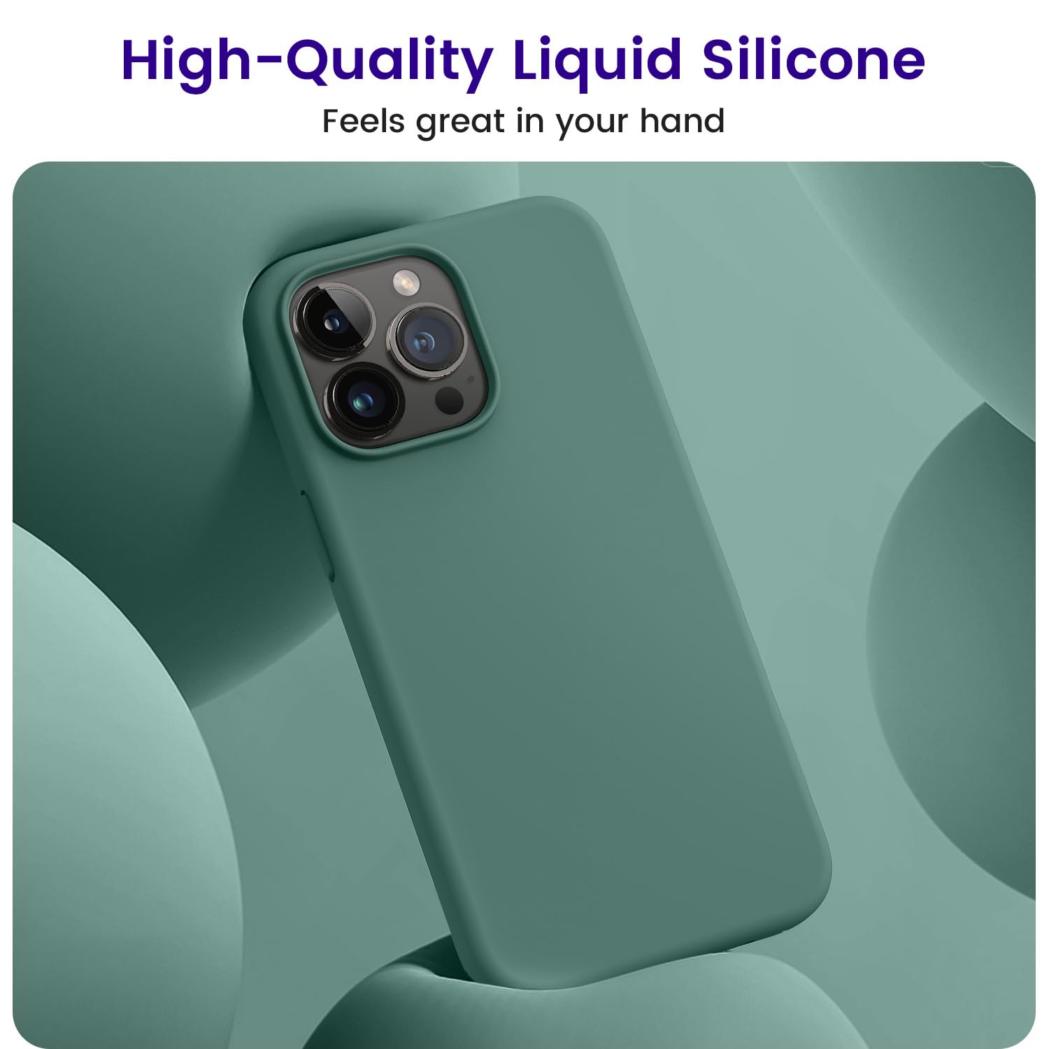 Otofly Compatible With Iphone 15 Pro Max Case,[Silky And Soft Touch Series] Premium Soft Liquid Silicone Rubber Full Body Protec