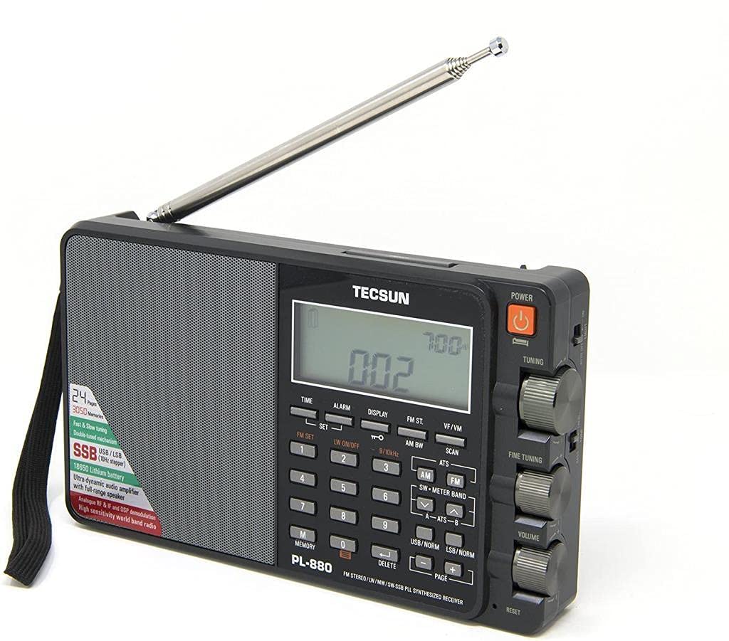 Tecsun Pl880 Portable Digital Pll Dual Conversion Am/Fm Longwave Shortwave Radio With Ssb (Single Side Band) Reception