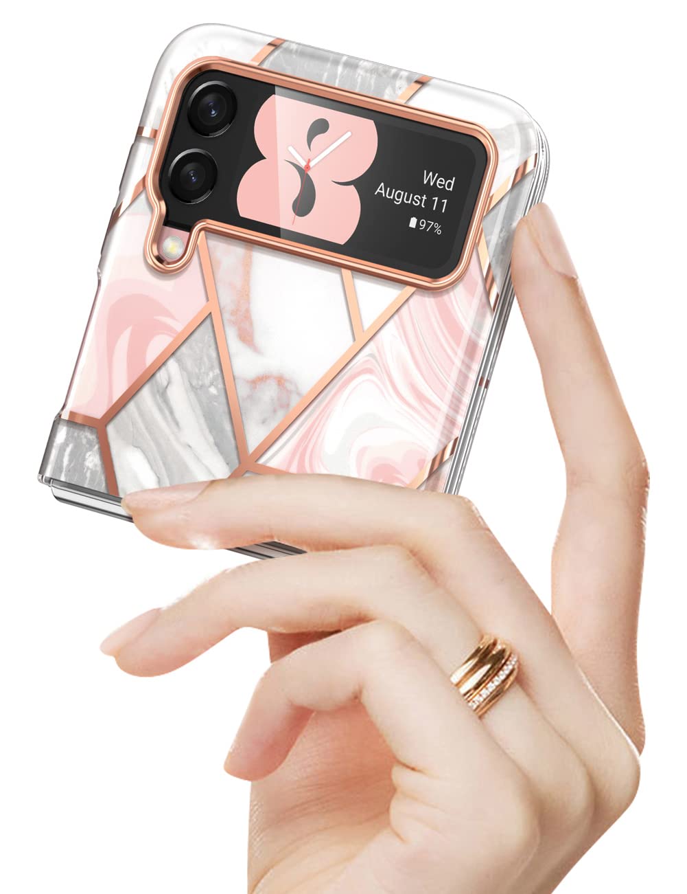 I Blason Cosmo Series Case For Samsung Galaxy Z Flip 3 5G (2021), Slim Stylish Protective Bumper Case Without Built In Screen Pr