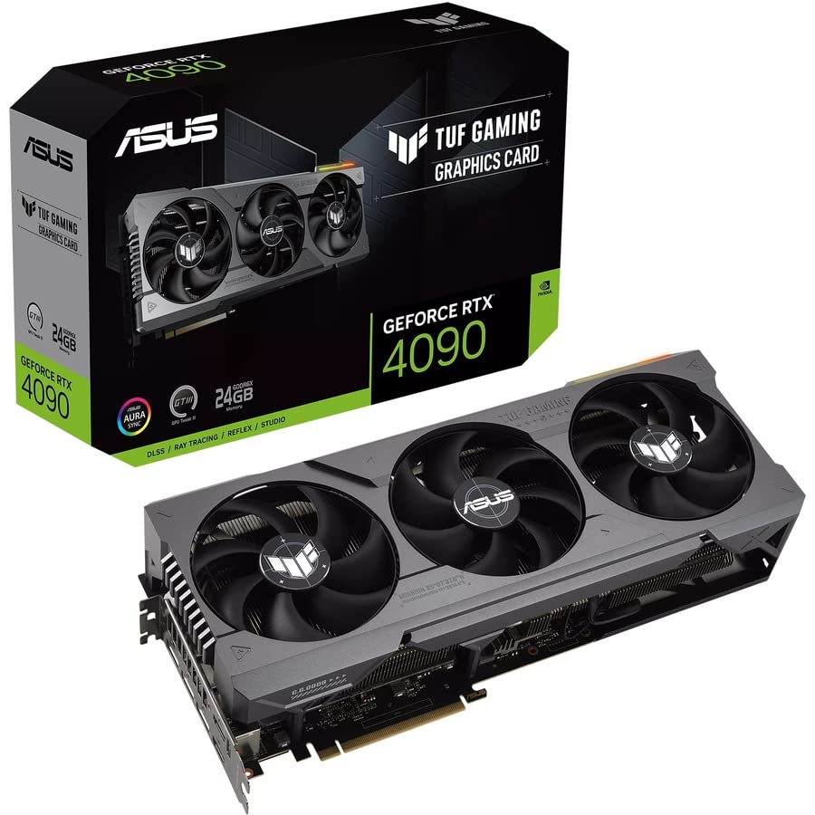 Asus Tuf Gaming Geforce Rtx 4090 Graphics Card (Pcie 40, 24Gb Gddr6X, Hdmi 21A, Displayport 14A)