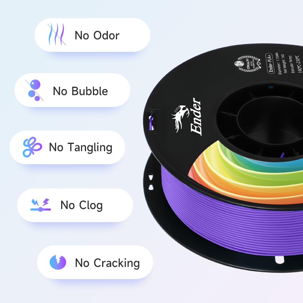 Creality 3D Printer Filament, Pla Plus Filament 1.75Mm Violet, Pla Pro Toughness Upgraded Dimensional Accuracy +/  0.03Mm, 1Kg S