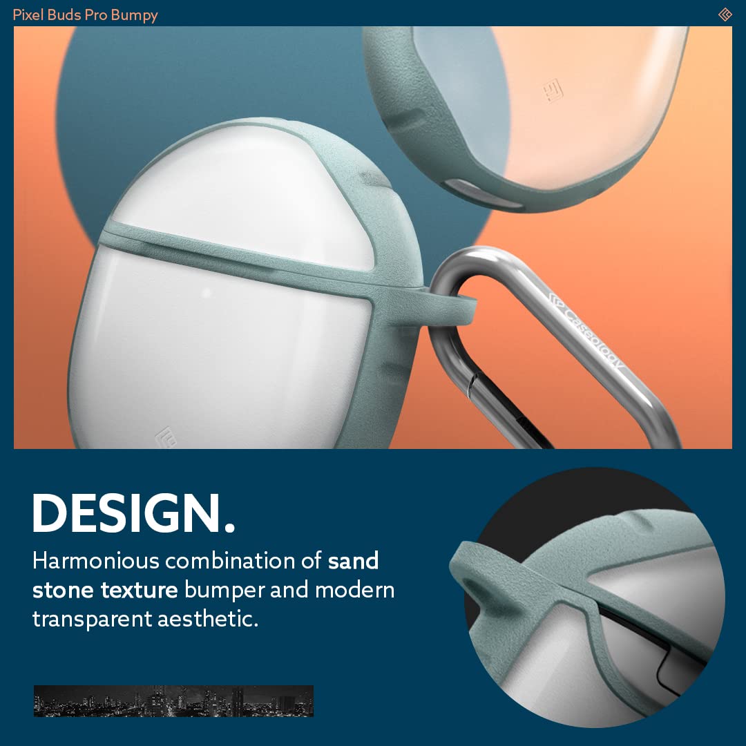 Caseology Bumpy Compatible With Google Pixel Buds Pro Case (2022)   Sage Green