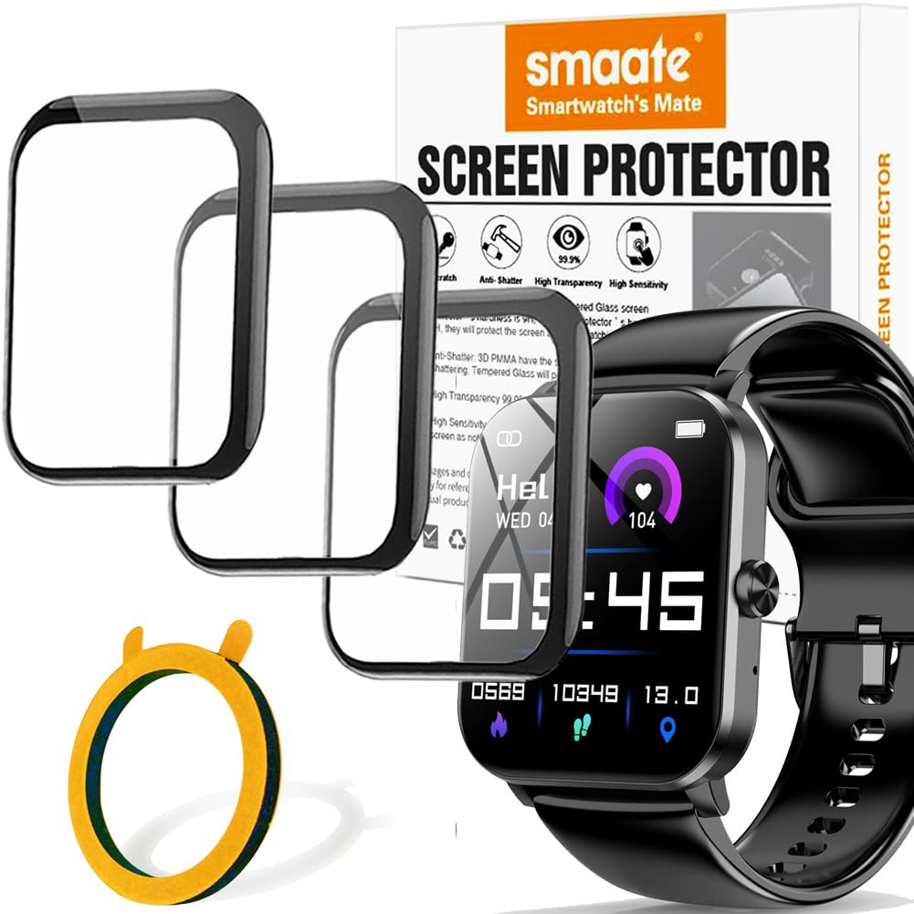 3D Screen Protectors Compatible With L70 Jacoosa Qonbink 1.85    Smart Watch, 3 Pieces, Full Coverage, Anti-Shatter