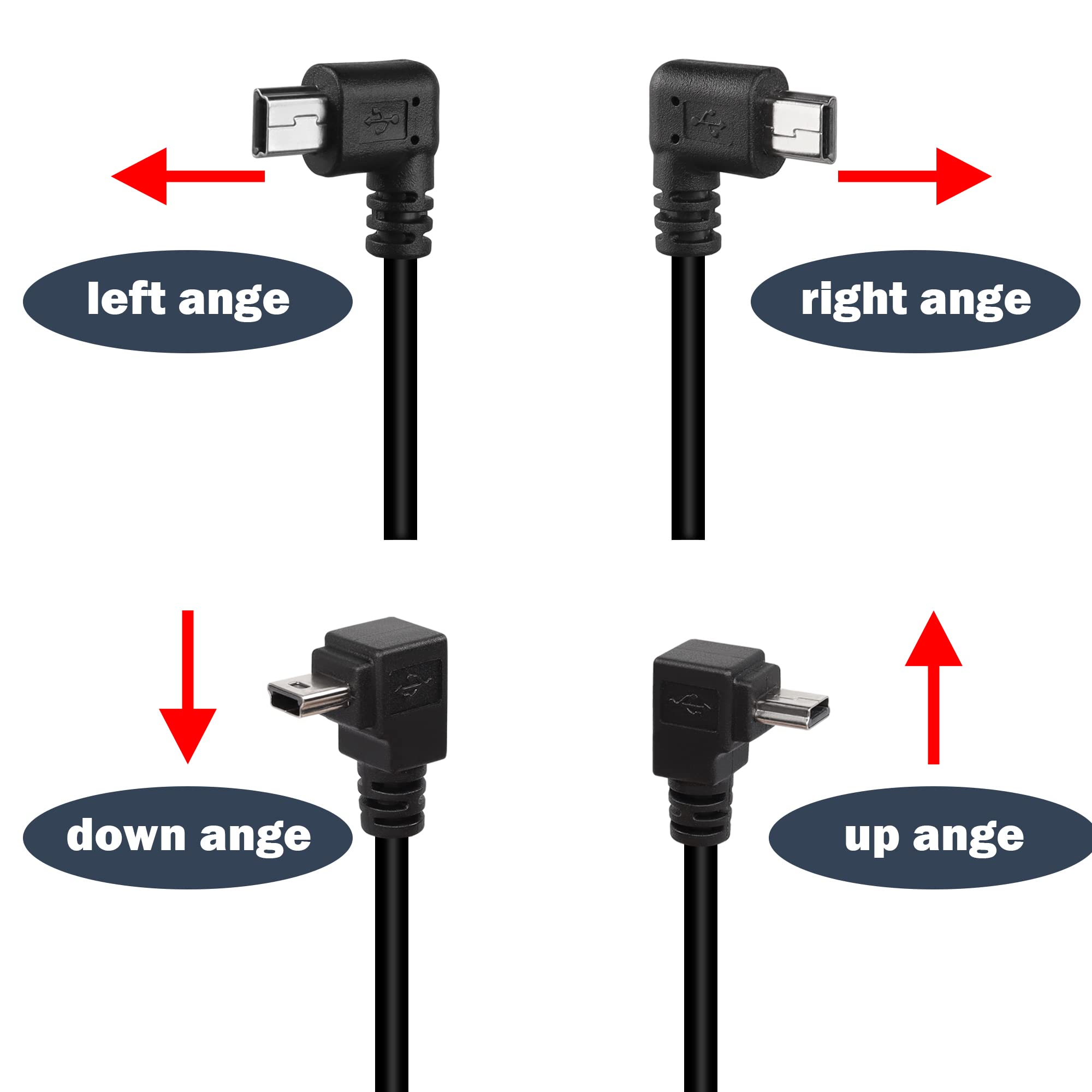 Qianrenon 90 Degree Angle Mini Usb Panel Flush Waterproof Extension Cable Mini Usb 5 Pin Right Angle Male To Female Panel Mount