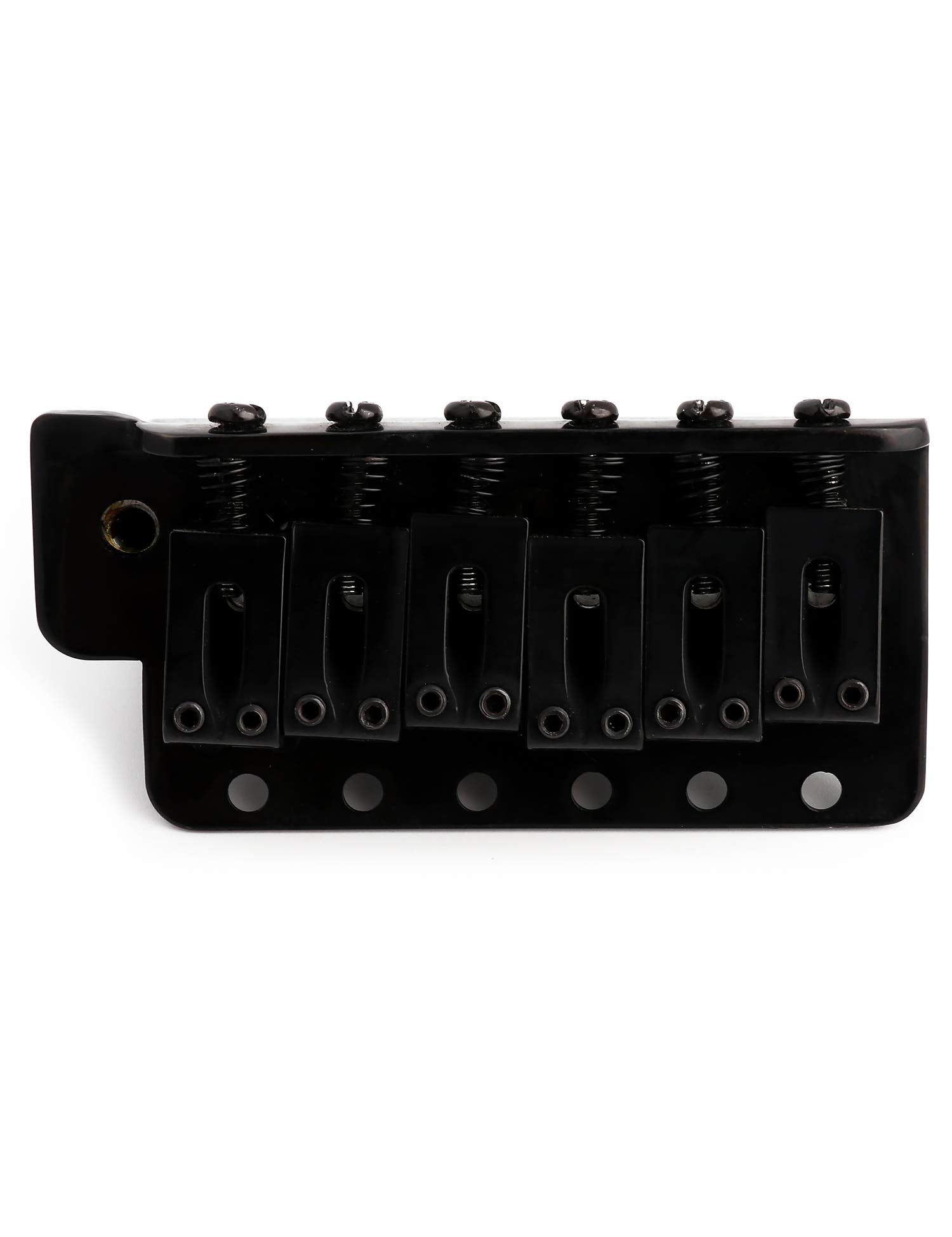 Metallor 6 String Electric Guitar Tremolo Bridge Zinc Saddles For Fender Strat Squier Style Guitar With Whammy Bar Black.