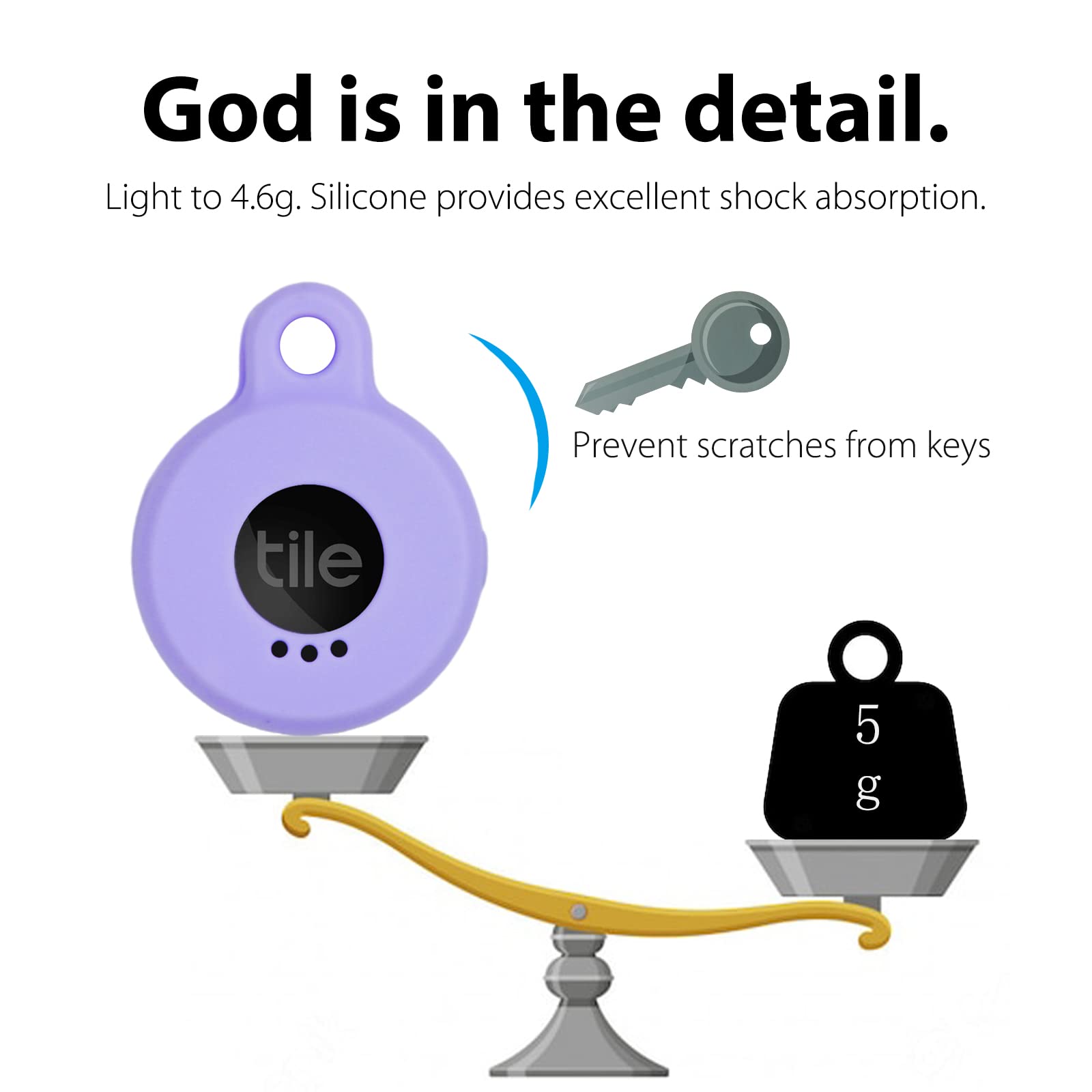 Silicone Case For Tile Sticker 2022 With Keychains, 2 Pack Anti Scratch Protective Cover With Carabiner (Pink/Purple)