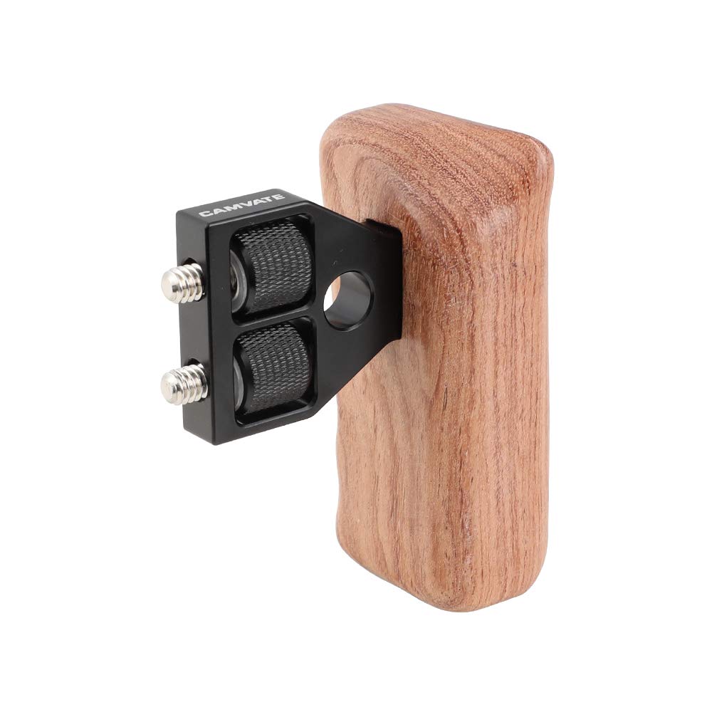 Camvate Dslr Wooden Handle For Right Grip Mount Support For Dv Video Cage Rig(Right Hand)   1476