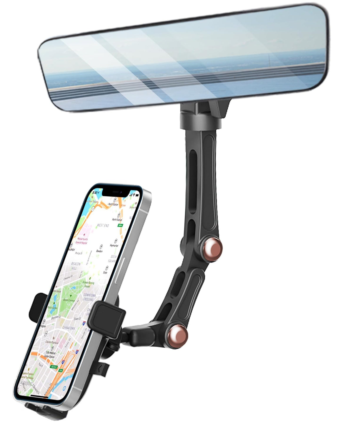 Karmus Retractable Phone Holder - Rotatable Mount For All Cell Phones