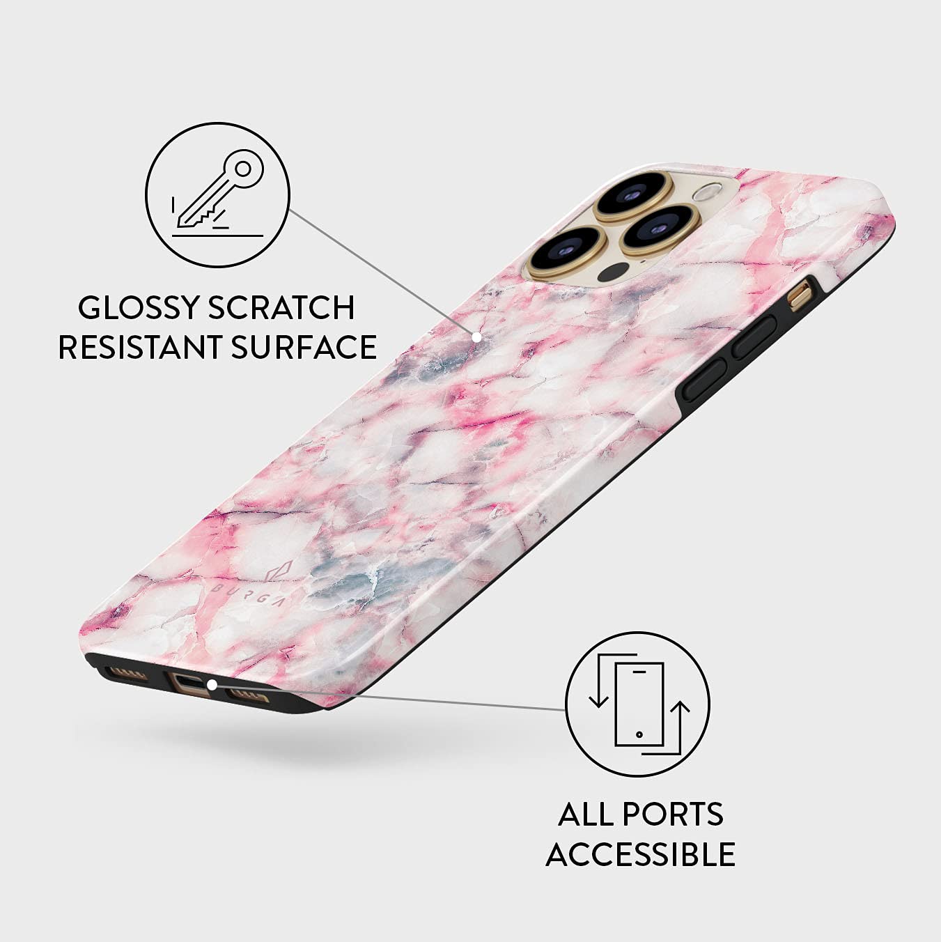 Burga Case For Iphone 14 Pro Max   Max Protective, Cute, Aesthetic, Trendy, Pattern Phone Cover, Fall Collection   Fits Apple Ip