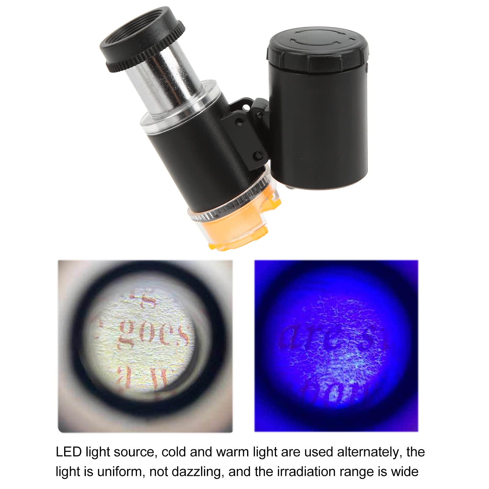 Mini Microscope, 60X Portable Handheld Usb Microscope Camera, Telescopic Design, Wide Irradiation Range(9882(Rd)2 Black)