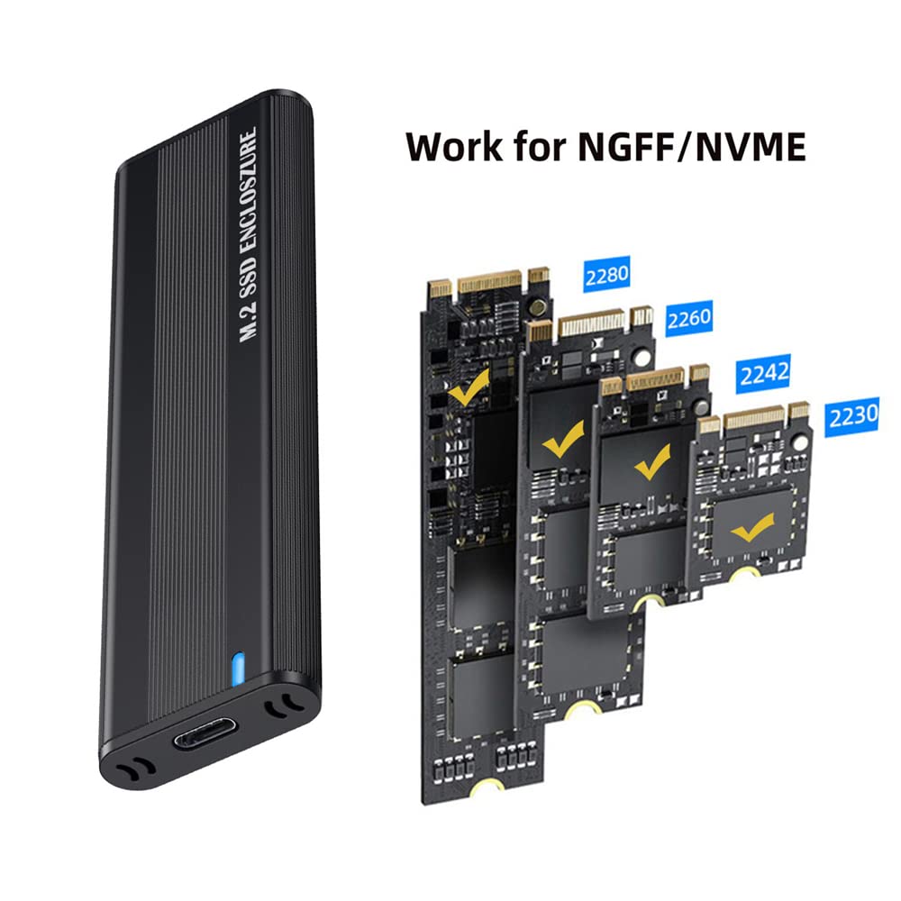 Nfhk Usb 3.0 Usb C Type C To Nvme M Key M.2 Ngff Sata Ssd External Pcba Case Enclosure Rtl9210B Chipset