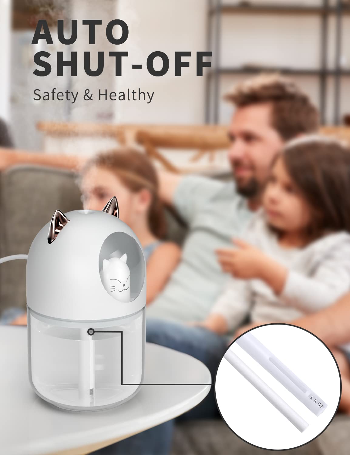 Norhom Norhom Cool Mist Humidifier, 300Ml Humidifiers With Night Light, 20Db Quiet Humidifiers For Bedroom , Waterless Auto Off