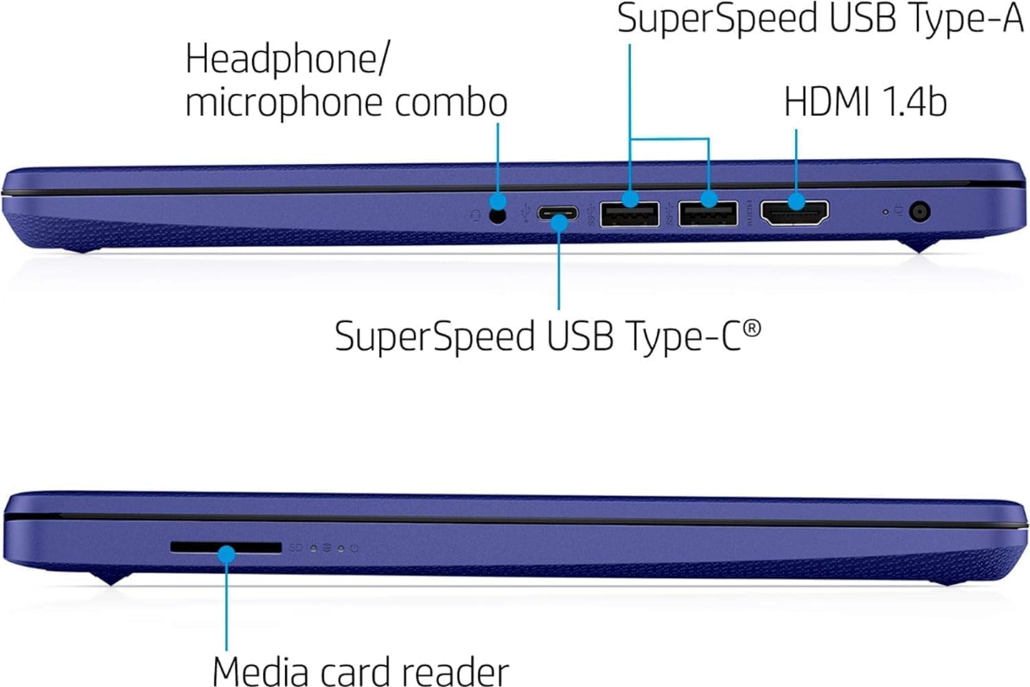 Hp 14 Laptop  Back To School Limited Edition With Microsoft 365  4-Core Intel Cpu  16Gb Ram 1600Gb Storage (64Gb Onboard + 512Gb