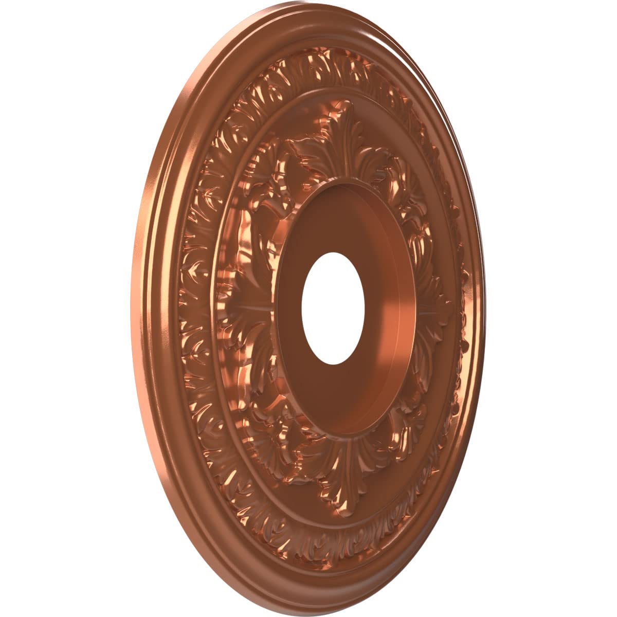 Ekena Millwork Cmp19Babco Baltimore Thermoformed Pvc Ceiling Medallion (Fits Canopies Up To 7 3/4), 19Od X 3 1/2Id X 1P, Bright